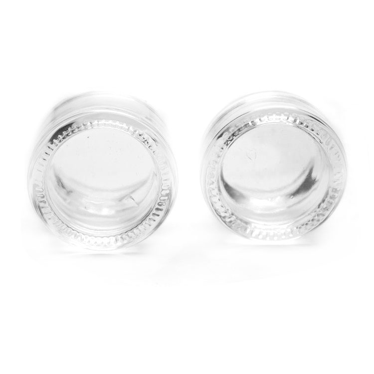beauty packaging 10g 5g lip scrub container glass with golden aluminium lid