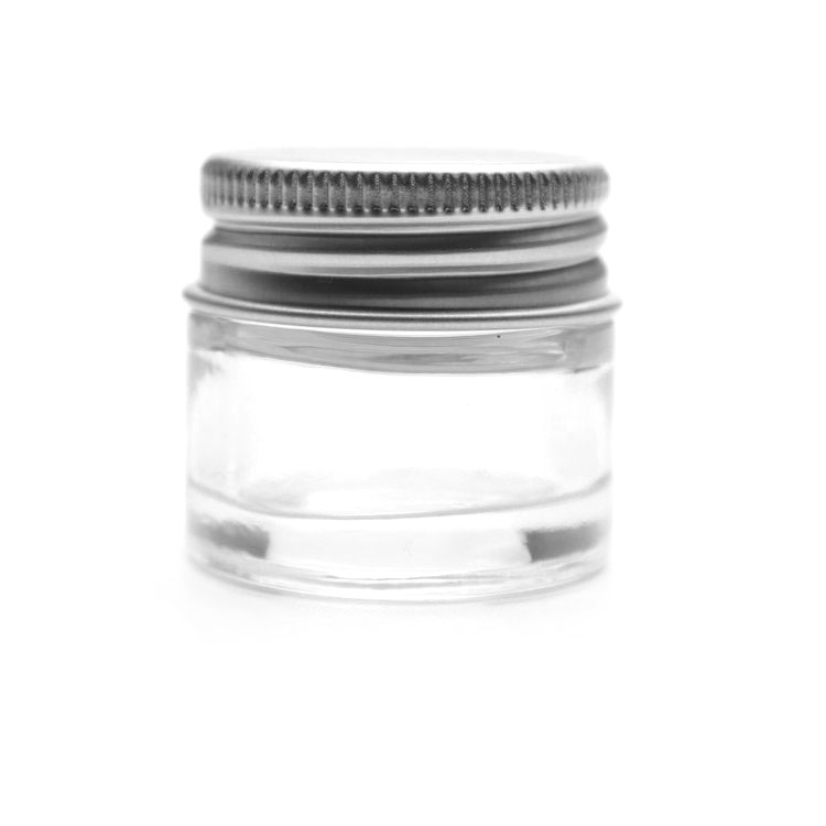 beauty packaging 10g 5g lip scrub container glass with golden aluminium lid