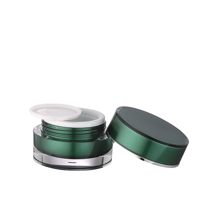 beauty products dark green acrylic straight round jar 5g 10g 15g 30g 1oz 50g 100g 150g 200g designer face eye cream jar