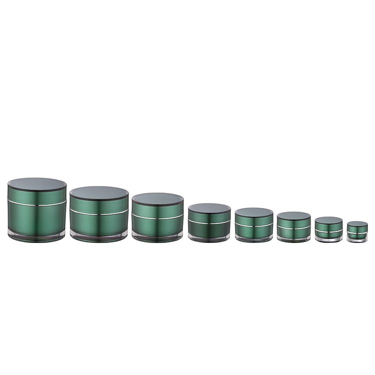 beauty products dark green acrylic straight round jar 5g 10g 15g 30g 1oz 50g 100g 150g 200g designer face eye cream jar