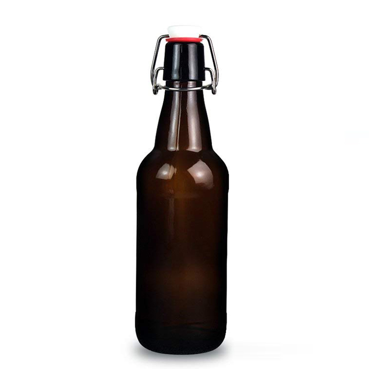 beer bottles 330ml 500ml amber glass for home brewing with flip caps