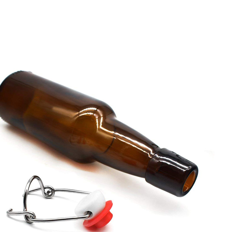 beer bottles 330ml 500ml amber glass for home brewing with flip caps