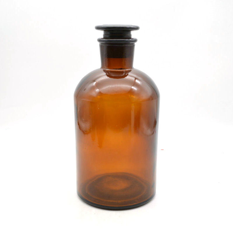 best glass reagent bottle 1000ml narrow mouth amber reagent bottle Small mouth brown reagent bottle