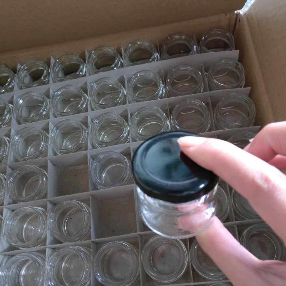 best price 20ml round squarewide mouth clear glass bottle jar jam bottle
