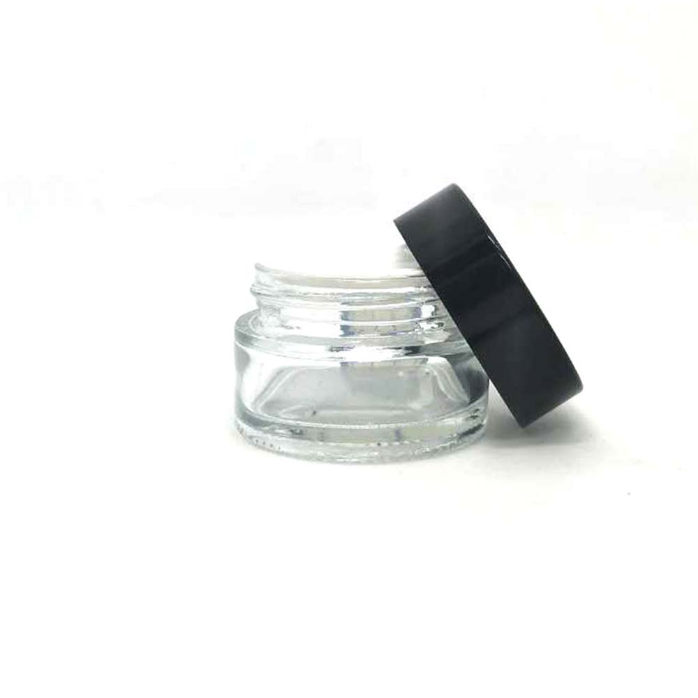 best price frosted black clear cosmetic glass jar with gold screw cap 5g 10g for face cream eye cream jars luxury