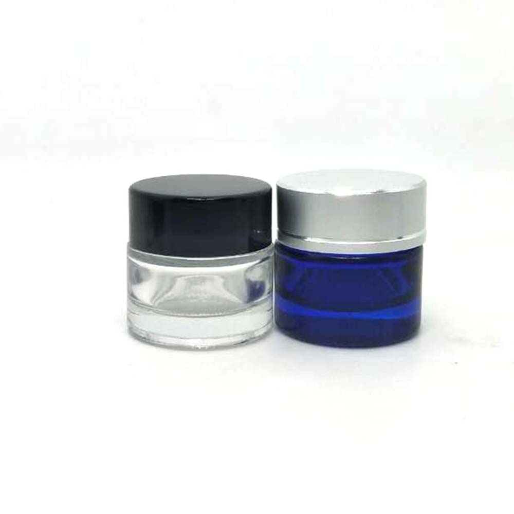 best price frosted black clear cosmetic glass jar with gold screw cap 5g 10g for face cream eye cream jars luxury