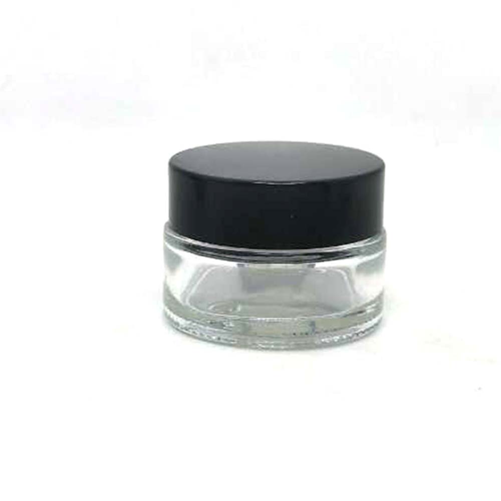 best price frosted black clear cosmetic glass jar with gold screw cap 5g 10g for face cream eye cream jars luxury
