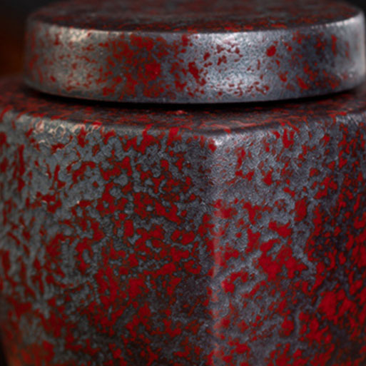best price red color ceramic jar with lid make kitchen or bathroom tidy