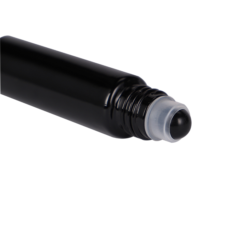 best quality nature bamboo lid black gemstone roller ball 10ml 10ML matte black roller bottle for perfume