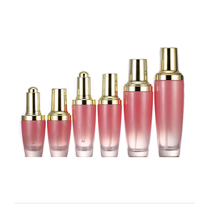 best sale high end green cosmetic glass bottle set
