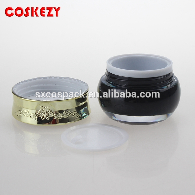 best sell black 8g plastic cosmetic acrylic jar, eye cream jar