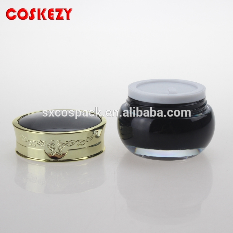 best sell black 8g plastic cosmetic acrylic jar, eye cream jar