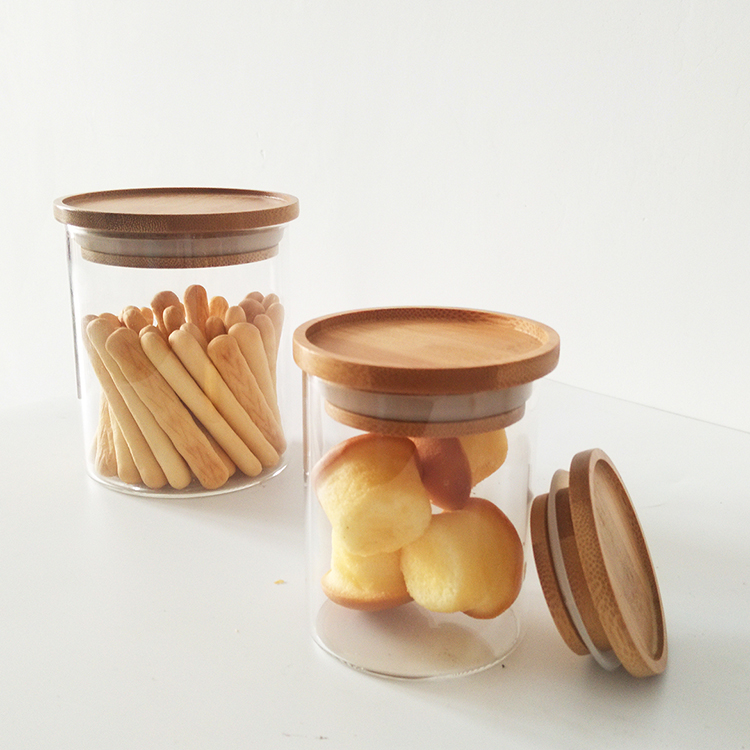 best sell stackable glass containers with specially designed lids