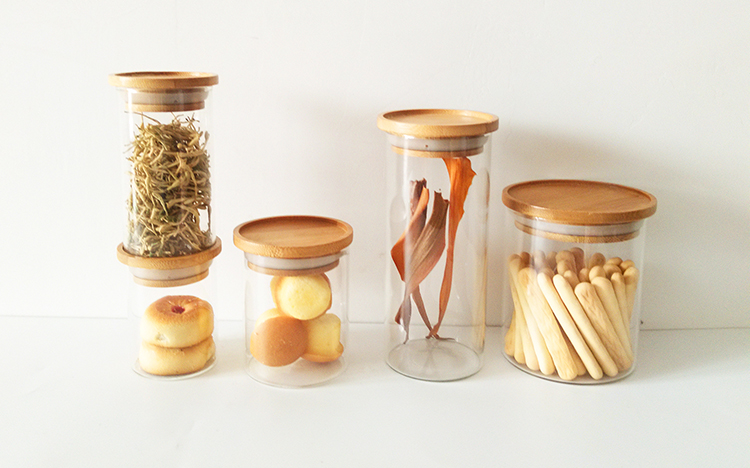 best sell stackable glass containers with specially designed lids