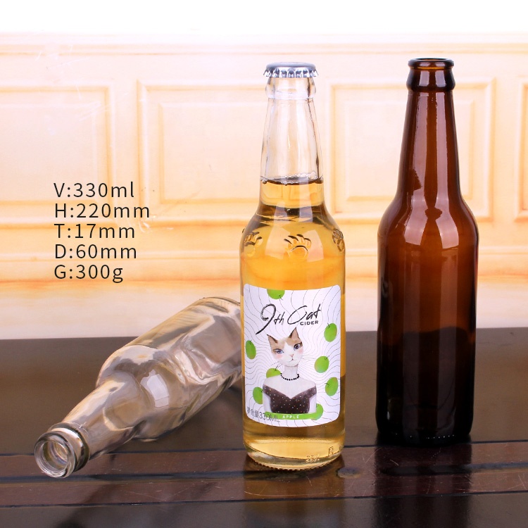 best seller glass beer bottles with lid 330ml