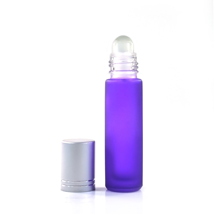 best selling 6ml 8ml 10ml 15ml eye cream perfume plastic aluminum cover stainless steel roller glass roll on bottle