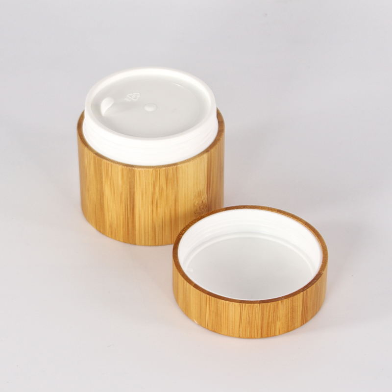 best selling items 10g 15g 30g 50g 100g covered bamboo skin care hair cream plastic jar container recyclable bamboo cosmetic jar