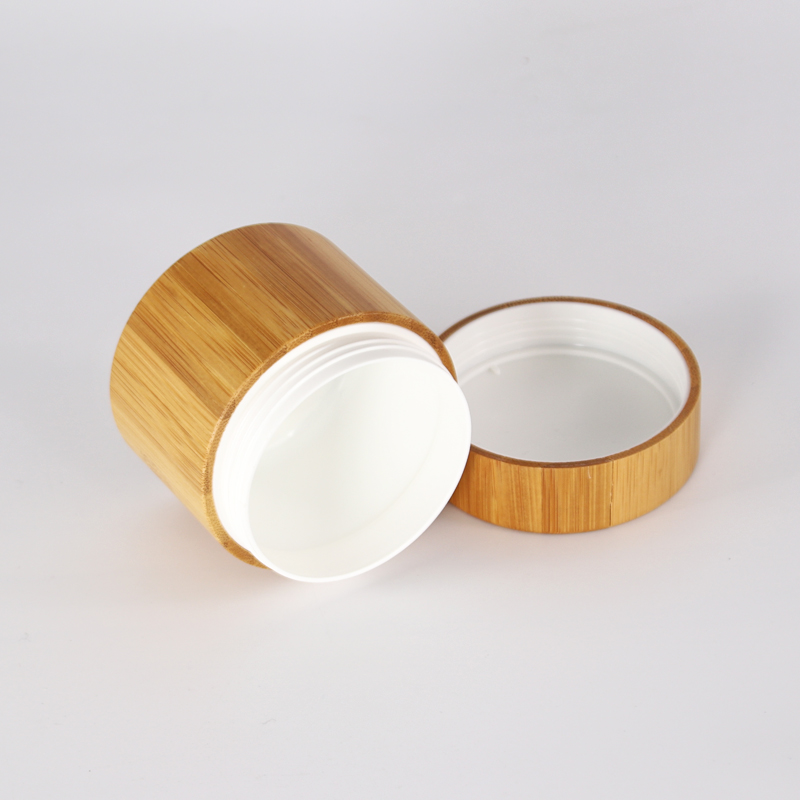 best selling items 10g 15g 30g 50g 100g covered bamboo skin care hair cream plastic jar container recyclable bamboo cosmetic jar