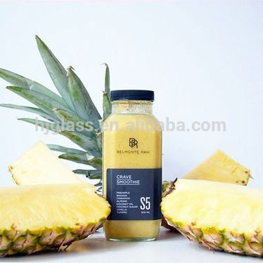 beverage bottle 8oz 250ml glass fruit juice bottle glass bottle with black plastic lid for fruit juice beverage