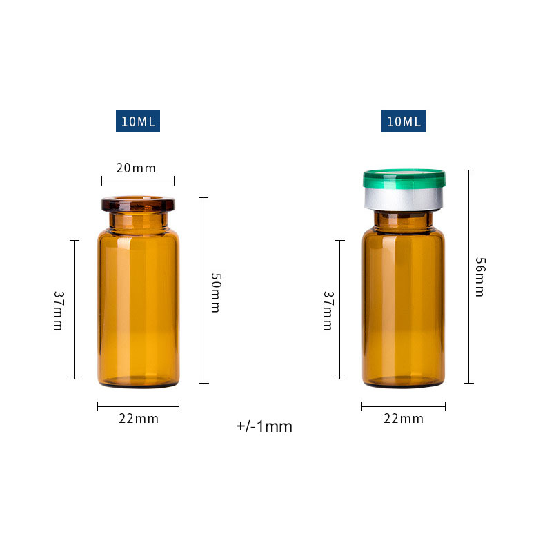 big discount wholesale amber and clear 10ml 22x50mm empty pharmaceutical sterile glass vials with lid