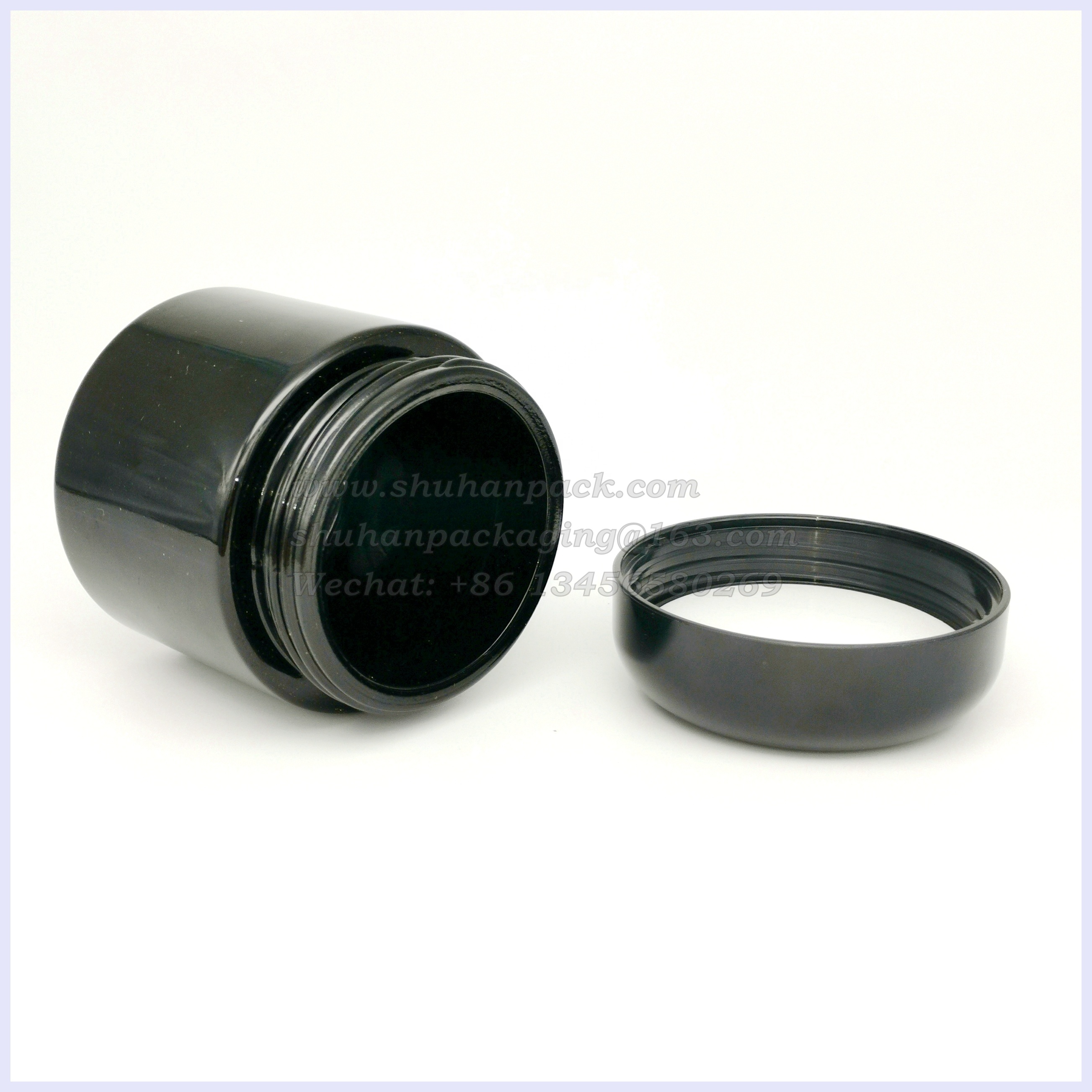 big wide mouth glass jar15ml 30ml 60ml 120ml 250ml violet cosmetic face cream jars 2 oz 4 oz 8 oz black glass jar