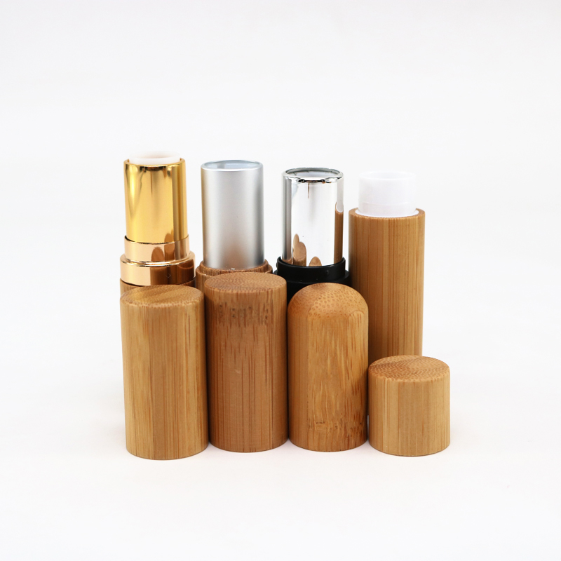 biodegradable 5g lipstick tube bamboo lip gloss tubes packaging containers lips balm