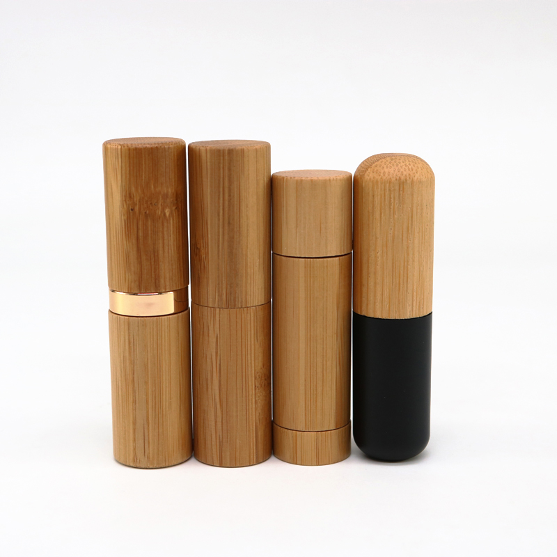 biodegradable 5g lipstick tube bamboo lip gloss tubes packaging containers lips balm