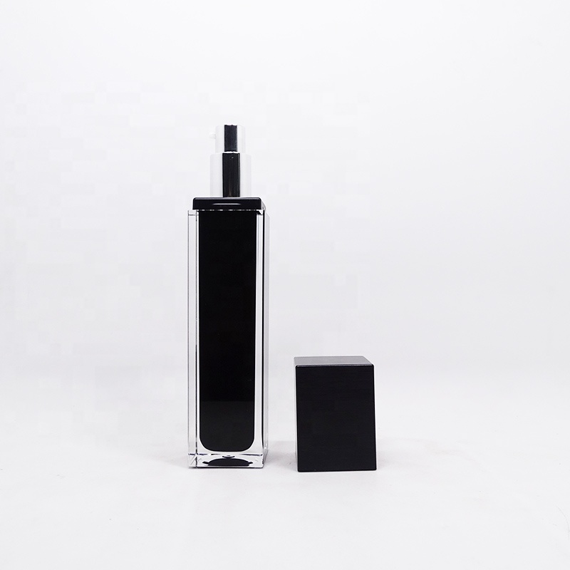 biodegradable Luxury envases cosmeticos Square Acrylic lotion packaging skincare bottle set