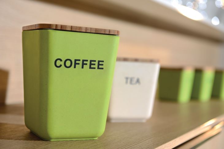 biodegradable disposable storage Bins bamboo fiber sugar canister container jar storage box