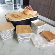 biodegradable disposable storage Bins bamboo fiber sugar canister container jar storage box