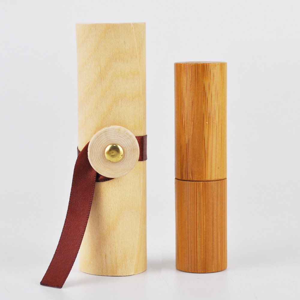 biodegradable lip balm containers eco friendly bamboo lup gloss container