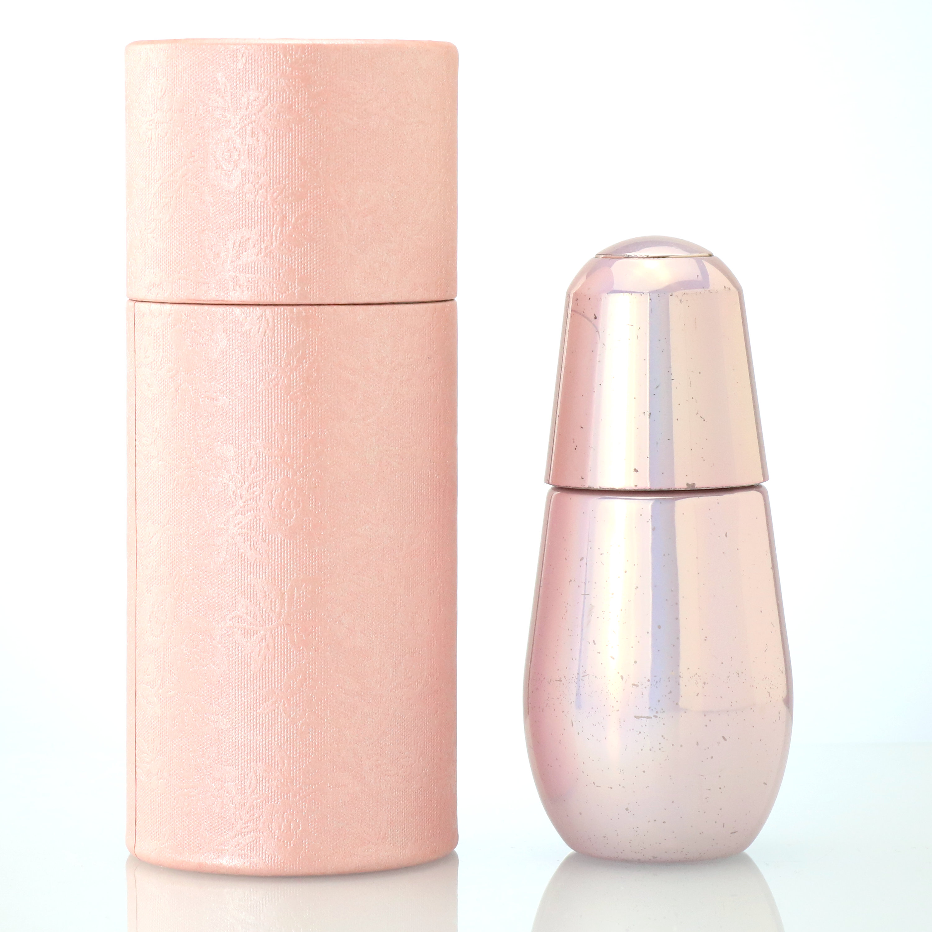 biodegradable pink paper tube cardboard paper tube glass bottle packaging