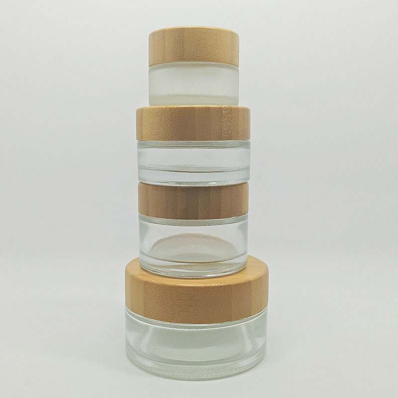 biodegradable wood cosmetic bamboo skincare packaging bottle and jar