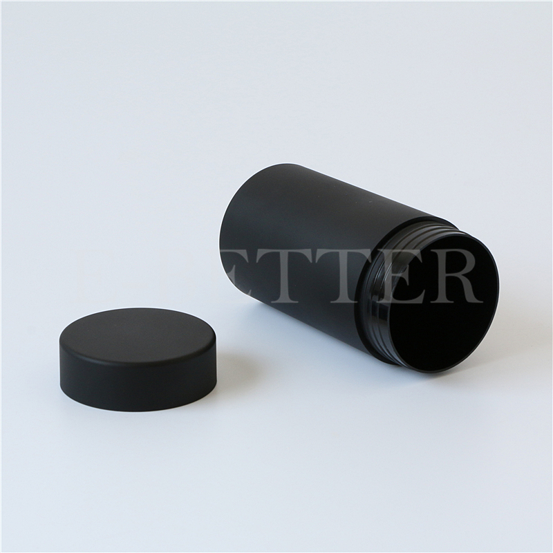 black 150ml PET pharmaceutical Plastic pill supplement Bottle