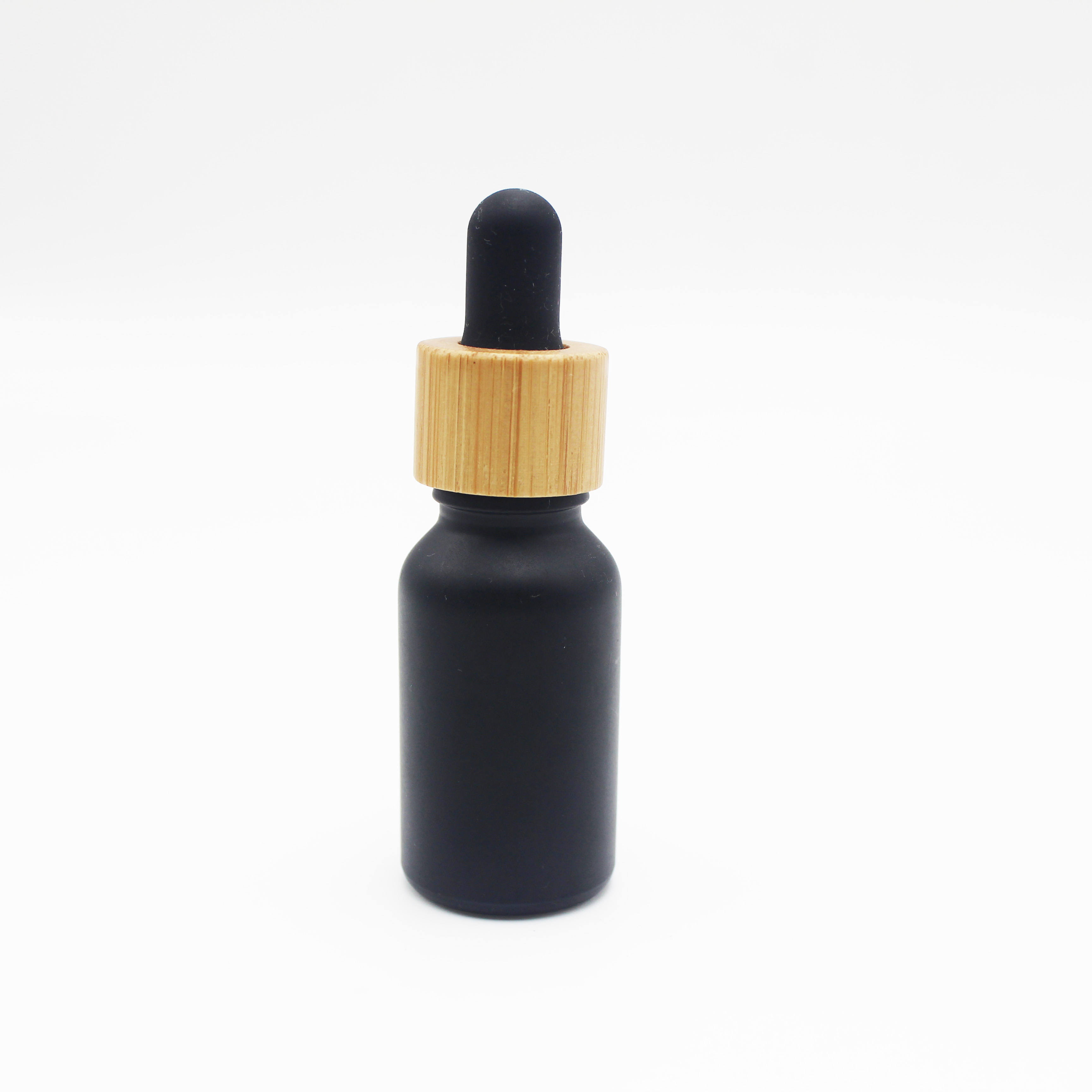 black 15ml bamboo biodegradable bottles with bamboo cap BB-114C