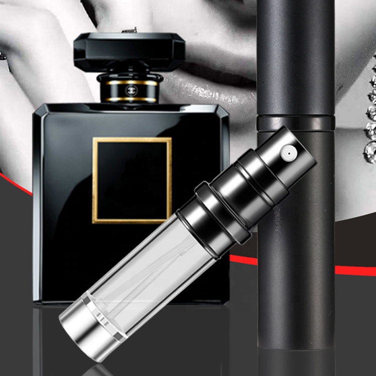 black 5ml/20g/individual packaging/customizable aluminum/metal/classic refillable perfume spray bottle