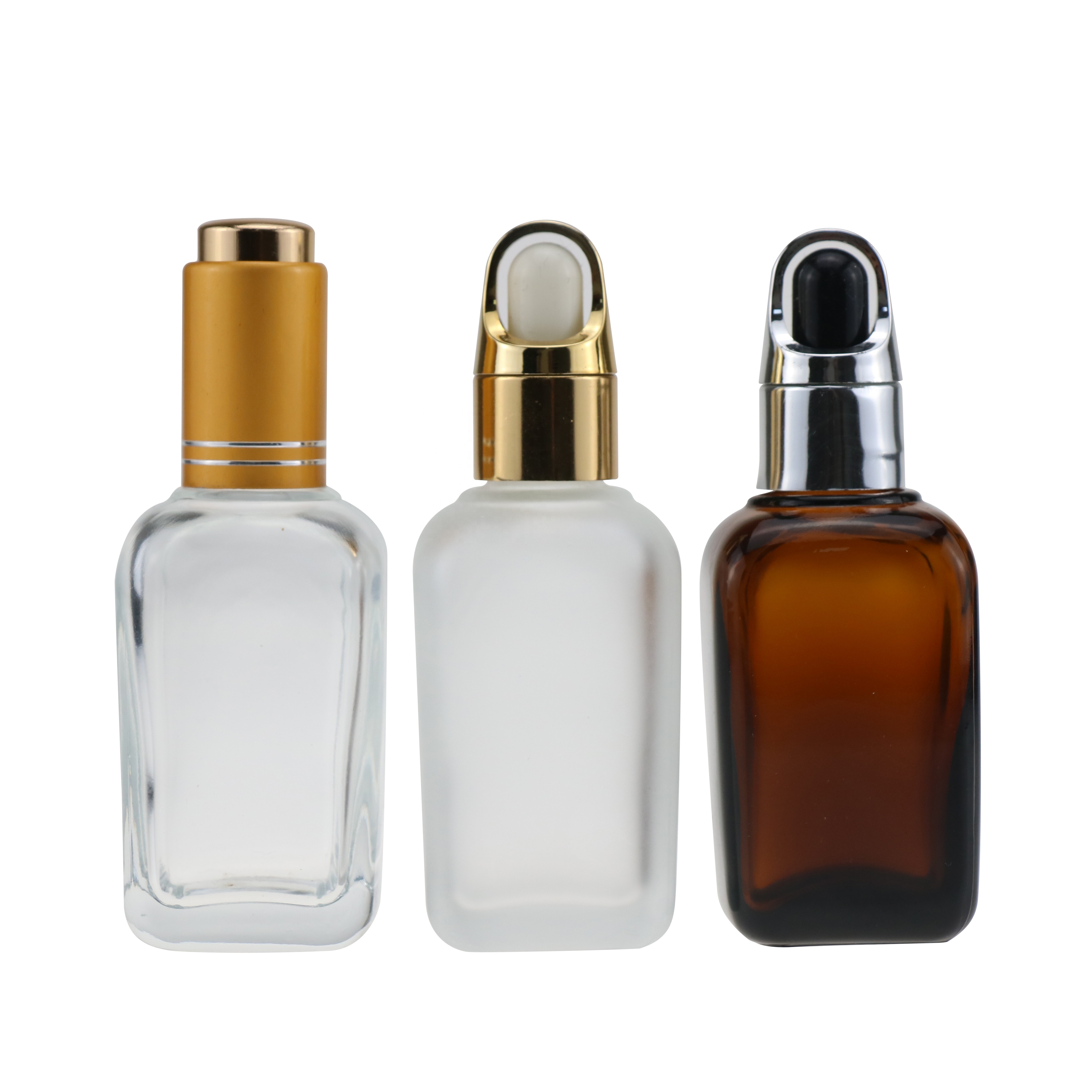 black Essential oil e liquid roll on perfume rectangle square glass bottle with bamboo cap