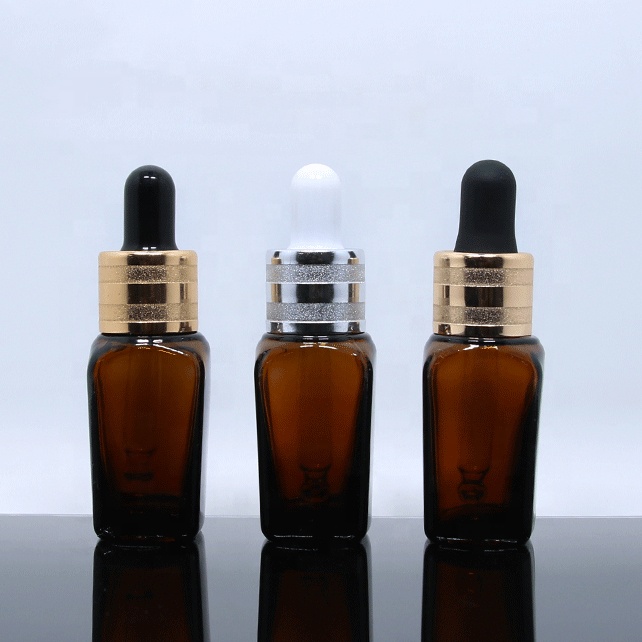 black and white Glass Dropper Bottle Essential Oil Perfume Pipette Bottles Empty Container
