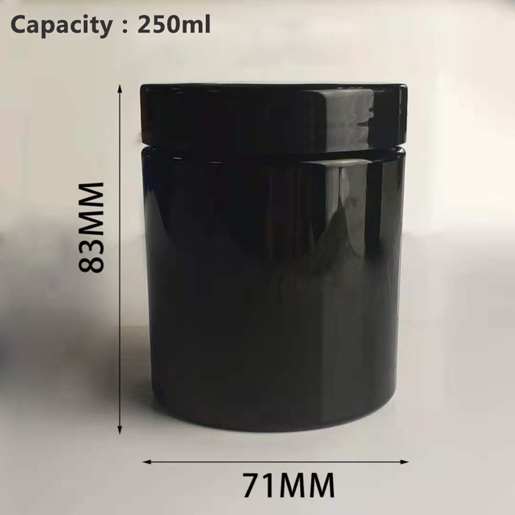 black cans packaging body butter containers lotion pet jars cream cosmetic plastic jar with lid screw cookie jar