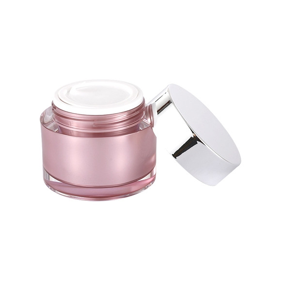 black color cream filling package printed acrylic cosmetic jar