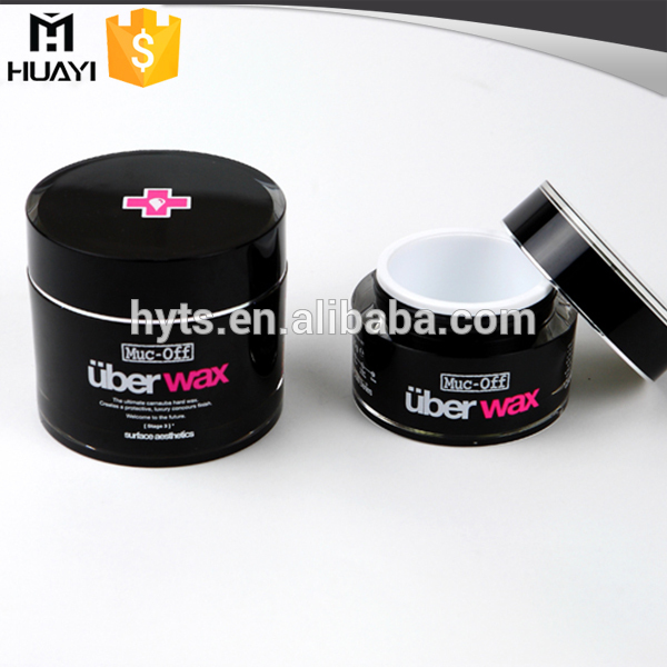 black color cream filling package printed acrylic cosmetic jar