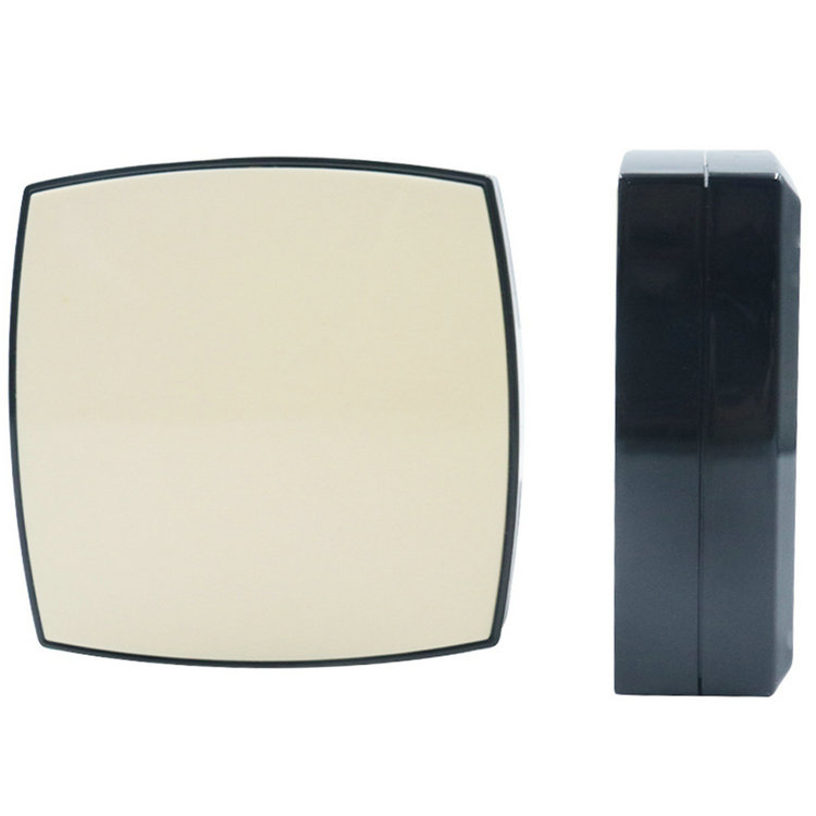 black color rectangle magnetic powder compact case