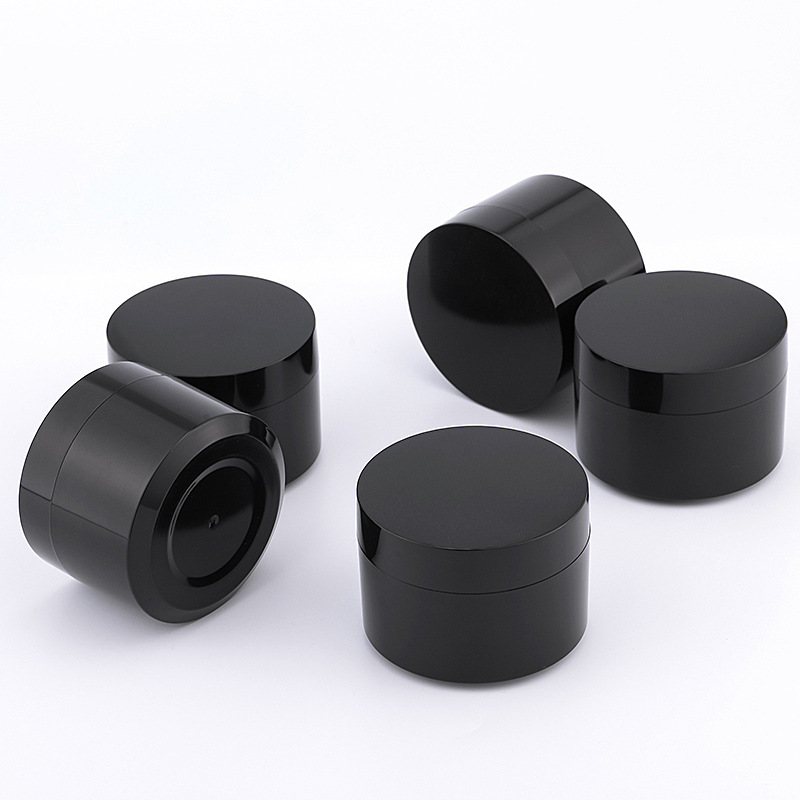 black cream jars and bottles plastic container cosmetic jar  50gl cream jars