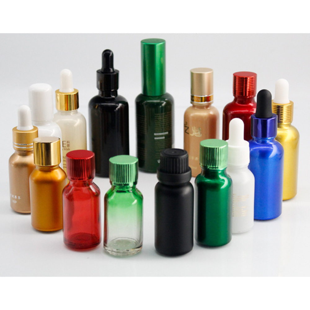 black frosted glass bottles with pipette dropper caps20ml 30ml matte black essential oil glass bottle