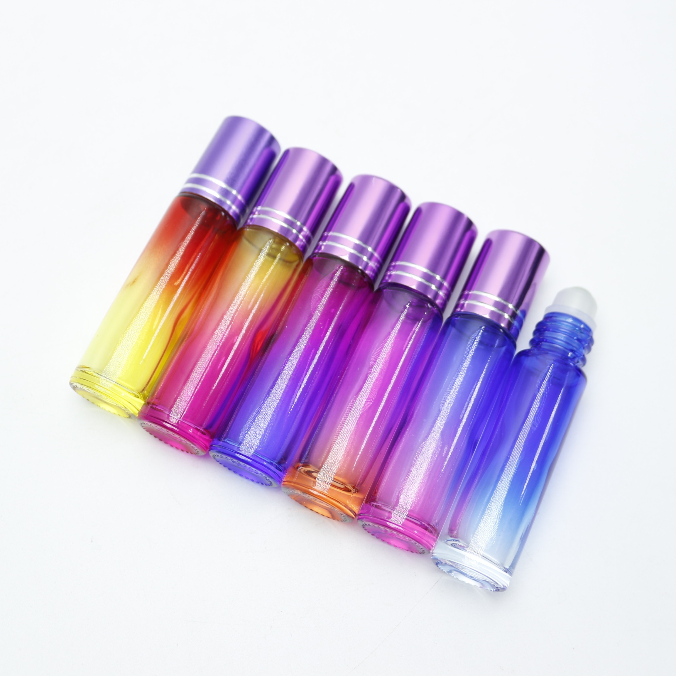 black glass 5ml 8ml 10ml 15ml refillable roll on bottle with Stainless Steel Roller Balls MYE002