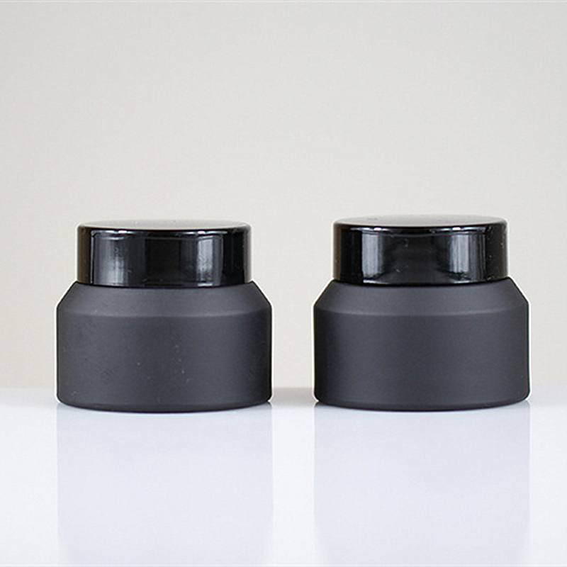 black glass jars 60 mil cosmetic fancy cosmetic glass jars cosmetic frosted glass jar