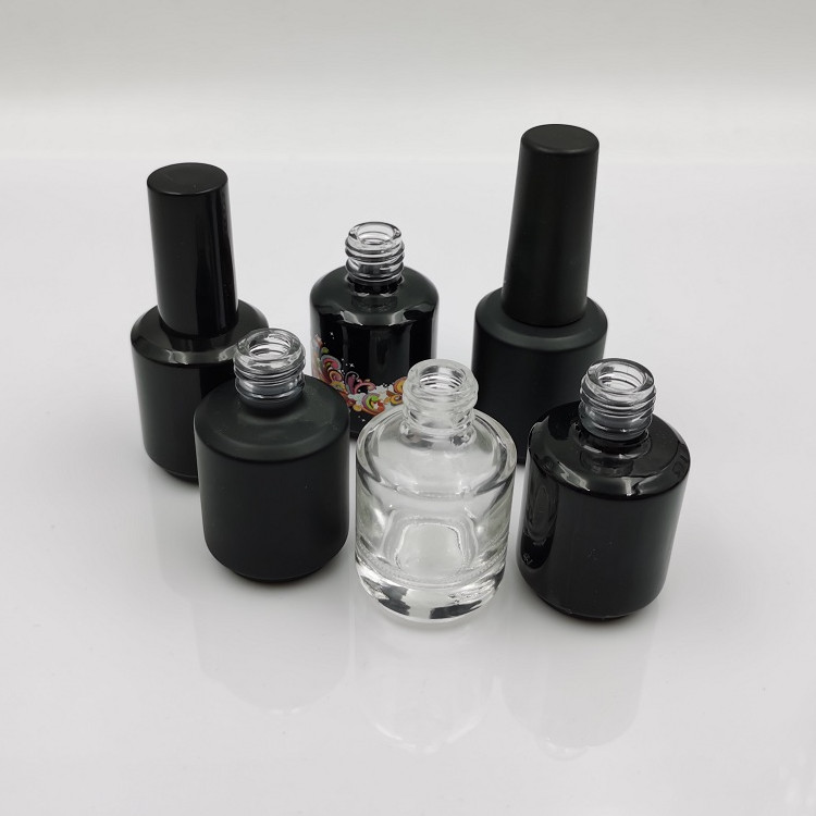 black glass nail empty nail uv gel polish bottle empty bottles jars for uv gel