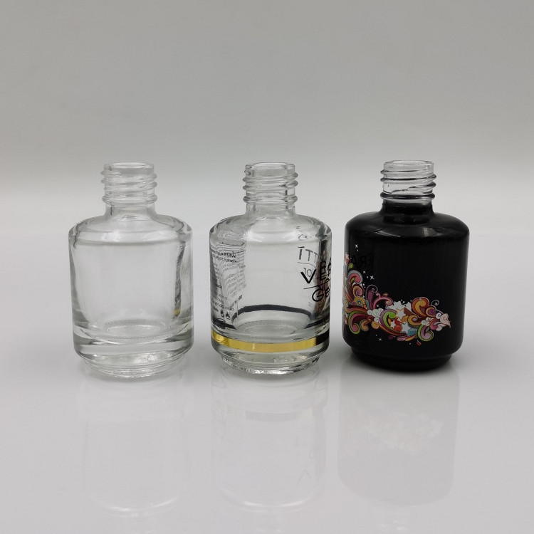 black glass nail empty nail uv gel polish bottle empty bottles jars for uv gel