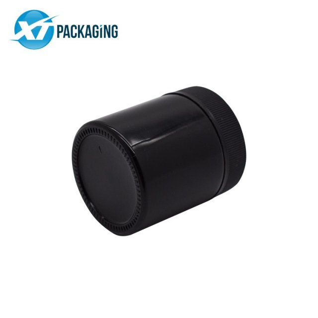 black materials glass jars UV- proof smell proof child proof jar for cbd storage