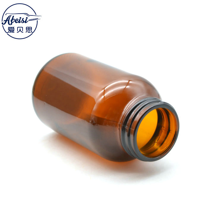 black metal foaming pump 250 ml amber glass bottle